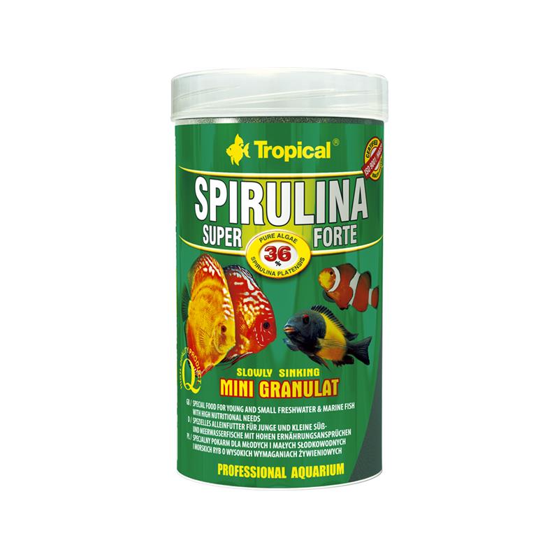 Tropical Spirulina Super Forte Mini granulat 100ml - imagine 3